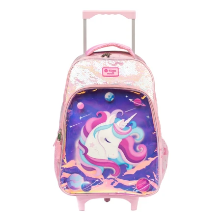 Mochila Escolar Filgo Starpak 18'' Carrito Unicornio Rosa