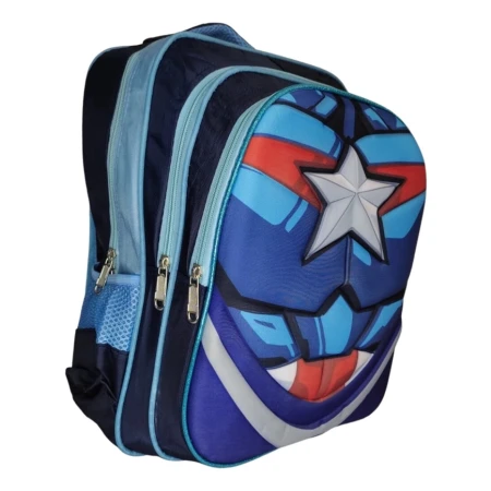 Mochila Infantil Escolar De Colgar Diseño Capitan America - Imagen 2
