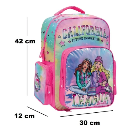Mochila De Colgar Espalda Barbie California Barbie 17 Rosa - Imagen 2