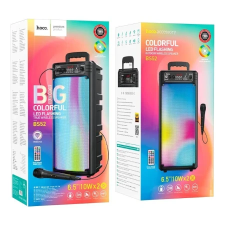 Parlante Hoco 6.5 C/microfono Bs52 Mundo Kanata - Imagen 4