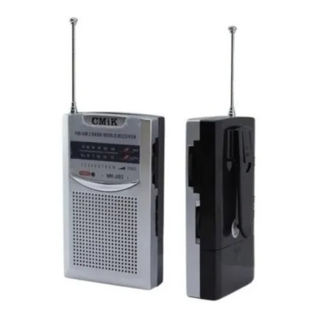 Radio Portatil Cmik Am/fm Mk-203 Alimentación 2 Pilas Aaa