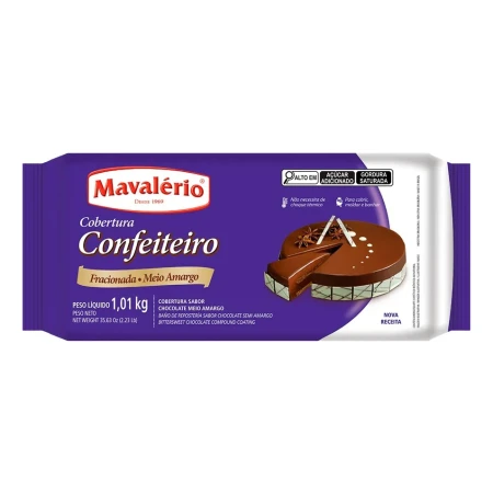 Chocolate Mavalerio Semi Amargo 1 Kg