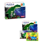 2 Puzzles De Dinosaurios 48 Pzas C/u Mundo Kanata