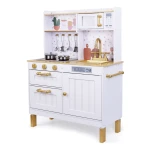 Cocina De Madera Para Niños Blanca Y Dorada Edufun 7275