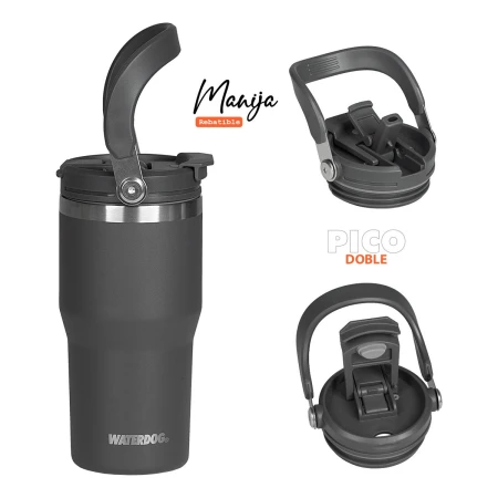 Vaso Waterdog Termico Zumo 600 Doble Pico Acero - Imagen 3