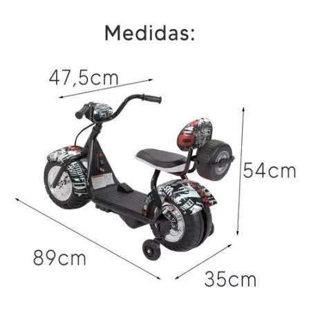 Moto A Bateria Con Con Freno Usb Hasta 30kg Ok-306 Kanata - Imagen 3