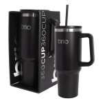 Vaso Térmico Brio Con Tapa Sorbito Cup 360 1200ml Color Negr