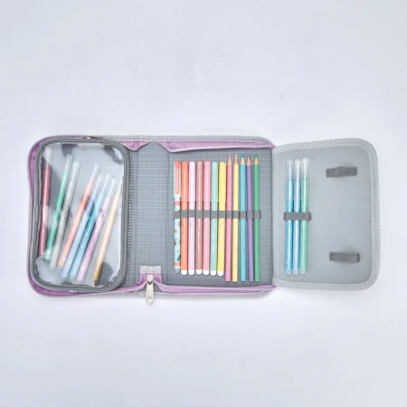 Cartuchera Escolar Filgo Starpak Rigid Oso Cute Color Lila - Imagen 2