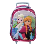 Mochila Infantil Frozen Anna Y Elsa 3d Con Carro 40 Cm