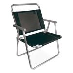 Silla Alta Aluminio Playa Extra Reforzada Hasta 140 Kg. Mor