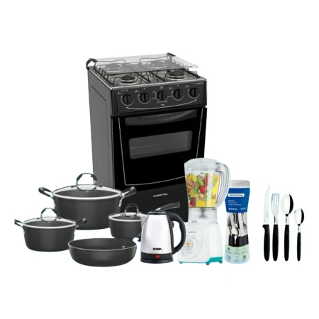 Combo Cocina + Ollas + Cubiertos + Licuadora + Jarra Elec.