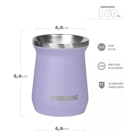 Mate Waterdog Zoilo 160 Ml Térmico Acero Inoxidable - Imagen 3