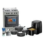 Cocina Combinada + Cubiertos + Batería Olla + Freidora Aire