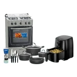 Cocina Combinada + Cubiertos + Batería Olla + Freidora Aire