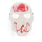 Careta Mascara Plastico Calavera Con Pelo Y Sangre Kanata