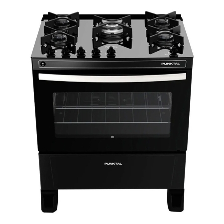 Cocina Punktal Agile Glass Pk-gl5 Gas/eléctrica 5 Hornallas - Imagen 2