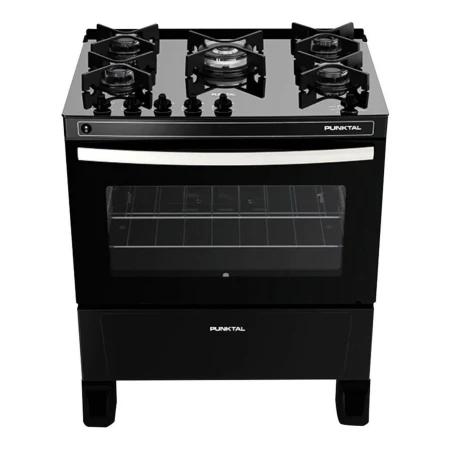 Cocina Punktal Agile Glass Pk-gl5 Gas/eléctrica 5 Hornallas - Imagen 2