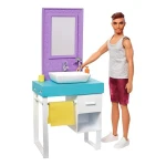 Muñeco Ken Barbie Muebles Baño Afeitar Fyk51 Mundo Kanata