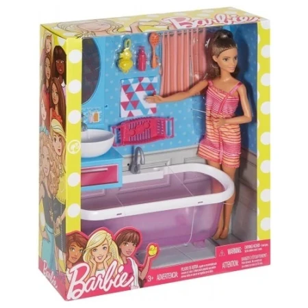 Muiñeca Barbie Con Bañera Y Accesorios Dvx51 Mundo Kanata - Imagen 4