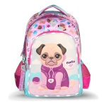 Mochila Espalda 18 Perro Puppy Con Luz Led Footy Violeta