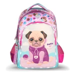 Mochila Espalda 18 Perro Puppy Con Luz Led Footy Violeta