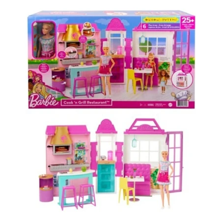 Casita Restaurante De Barbie Con Muñeca Hbb91 Mundo Kanata