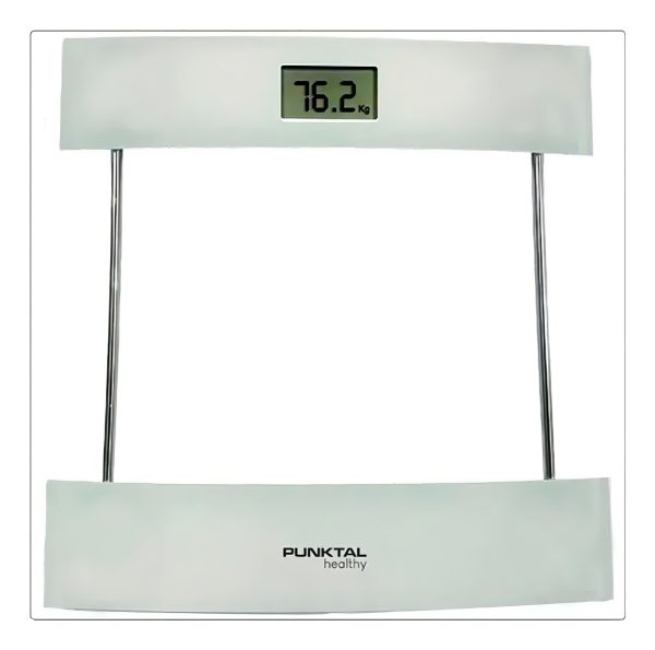 Balanza Baño Digital Punktal Vidrio 180kg Color Gris
