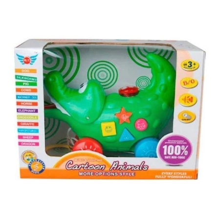 Arrastre Cocodrilo En Caja Con Musica Pi84