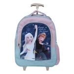 Mochila Niña Escolar Frozen Con Carro 40x30 Cm Menta