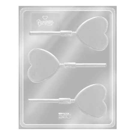 Molde Para Chocolate Chupetines De Corazon Parpen
