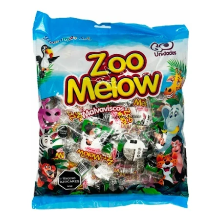 Malvaviscos Rellenos Zoo Melow 60 Unidades Golosinas, Piñata