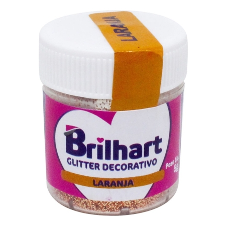 Glitter Brillantina Decorativa Comestible Naranja