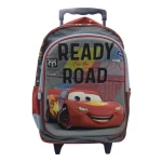 Mochila Escolar Cars 3d Tafeta Niños Con Ruedas