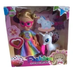 Muñeca Con Lentes Y Unicornio Fashion Mundo Kanata