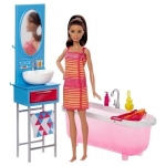 Muiñeca Barbie Con Bañera Y Accesorios Dvx51 Mundo Kanata