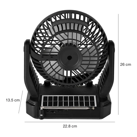 Ventilador Portatil Y Radio Nordmende Recargable Nrd-rs90v - Imagen 3