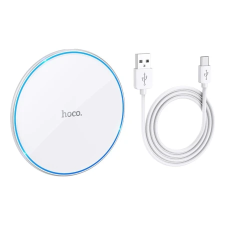 Cargador Inalambrico Hoco Cw6 Blanco Mundo Kanata