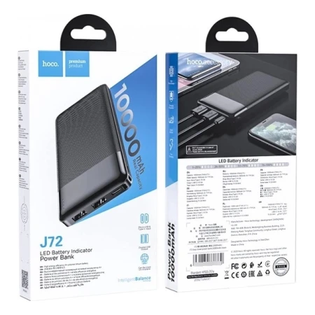 Cargador Portatil Hoco J72 Easy 10000mah Powerbank Negro - Imagen 4