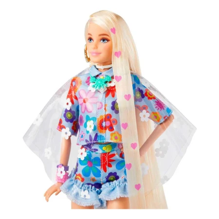 Barbie Extra Número 12 Conjunto Floral Con Conejo De Mascota - Imagen 6