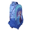 Mochila Escolar Niña Escolar Frozen Con Carro Celeste - Imagen 2