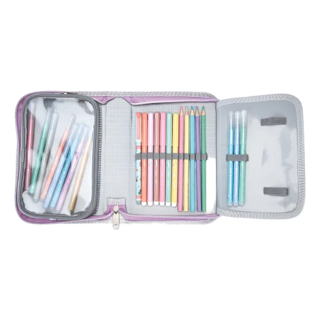 Cartuchera Escolar Filgo Starpak Rigid Oso Cute Color Lila - Imagen 5