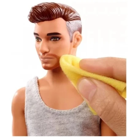 Muñeco Ken Barbie Muebles Baño Afeitar Fyk51 Mundo Kanata - Imagen 2