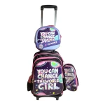 Mochila Escolar Con Carro 17 Con Lunchera Y Cartuchera