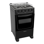 Cocina Punktal Viena Pk-268bk A Gas 4 Hornallas Negra 50l