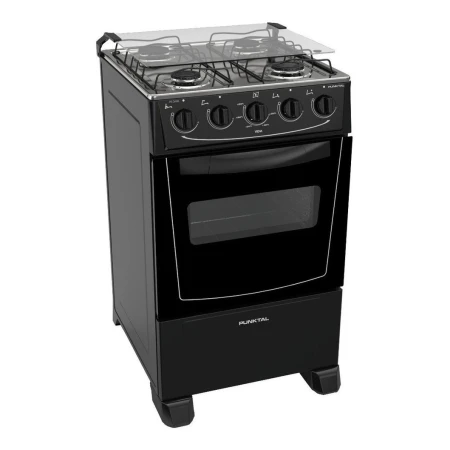 Cocina Punktal Viena Pk-268bk A Gas 4 Hornallas Negra 50l
