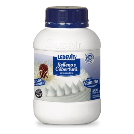 Relleno Y Cobertura Ledevit 500 Gr Vainilla