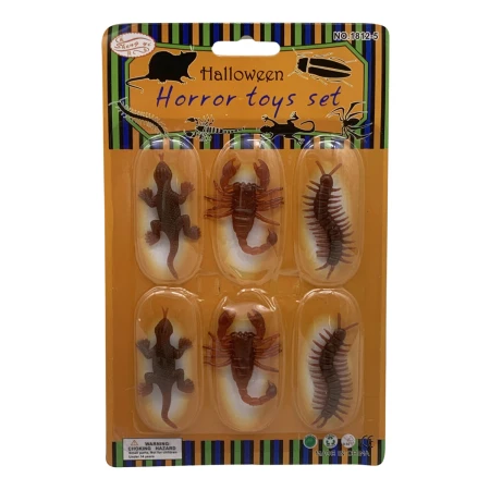 Animales De Plástico Insectos X6, En Blister