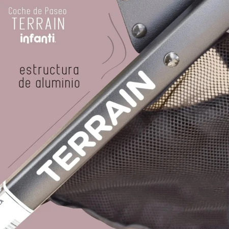 Coche De Bebé Infanti Terrain C-3 De Paseo Reclinable Rojo - Imagen 7