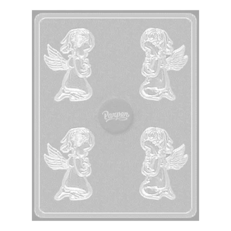 Molde Placa Angelitos Rezando X4 Chocolate Pascuas