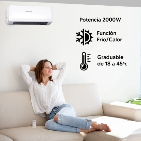 Caloventilador Convector Pared Punktal C/control Remoto - Imagen 5
